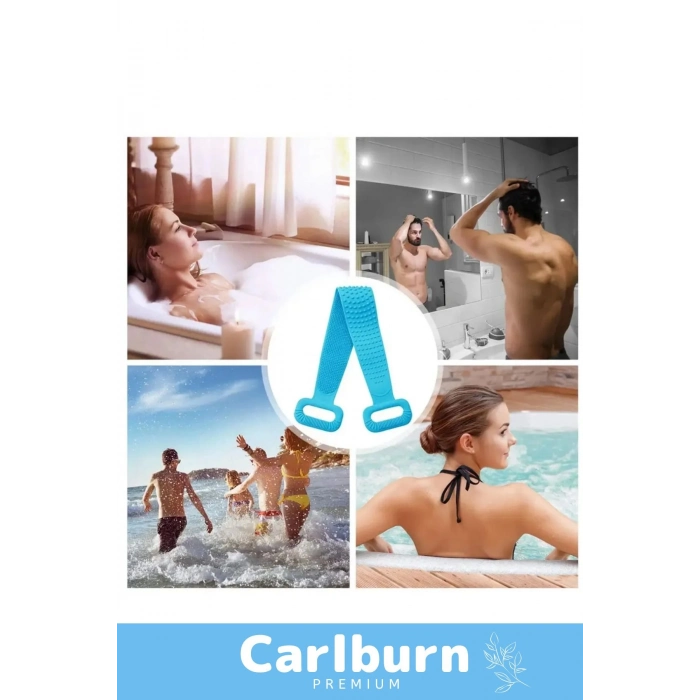 Özel Üretim Back Scrubber Yıkanabilir 70cm x 11cm Silikon Çift Taraflı Banyo Kesesi Büyük Boy