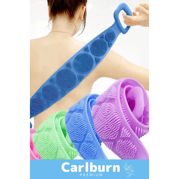 Özel Üretim Back Scrubber Yıkanabilir 70cm x 11cm Silikon Çift Taraflı Banyo Kesesi Büyük Boy