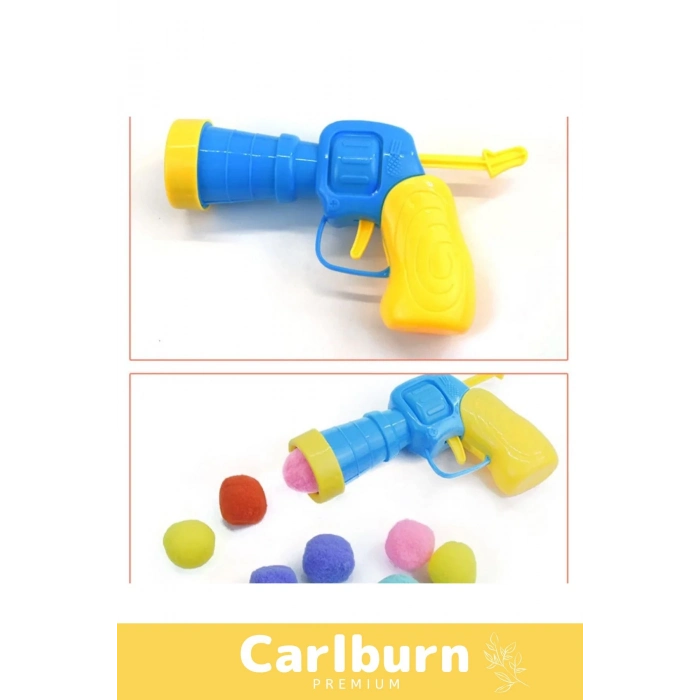 Özel Üretim Evcil Hayvan Tabancalı Hareketli 30 Peluş Toplu Top Atan İnteraktif Kedi Oyuncağı Seti