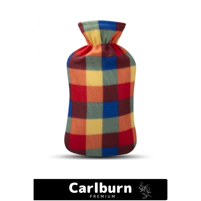 Premium Büyük Boy Kauçuk Yıkanabilir Polar Kılıflı Termofor Regl Kötü Hava Sıcak Su Torbası 2 Lt