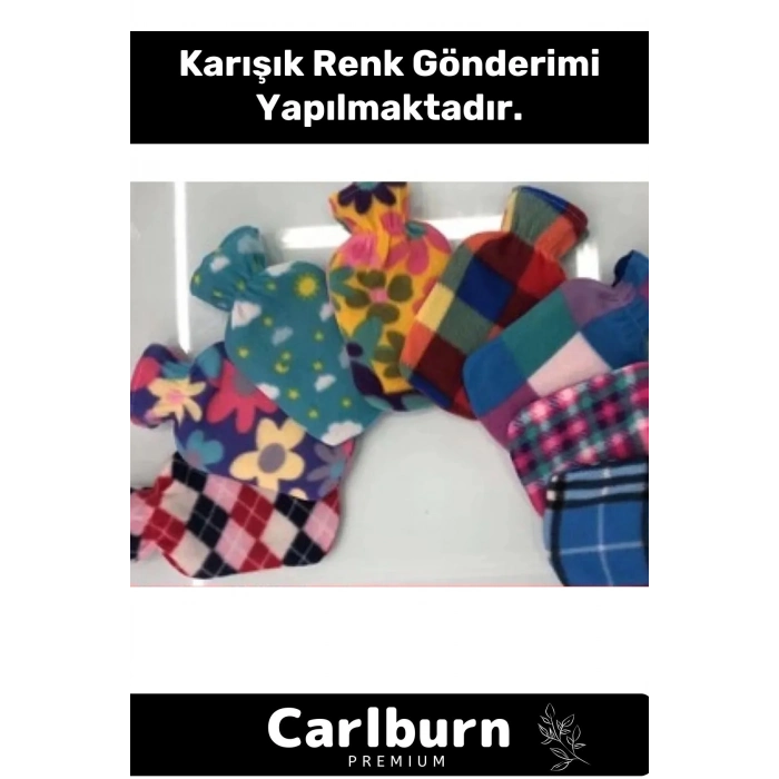 Premium Büyük Boy Kauçuk Yıkanabilir Polar Kılıflı Termofor Regl Kötü Hava Sıcak Su Torbası 2 Lt