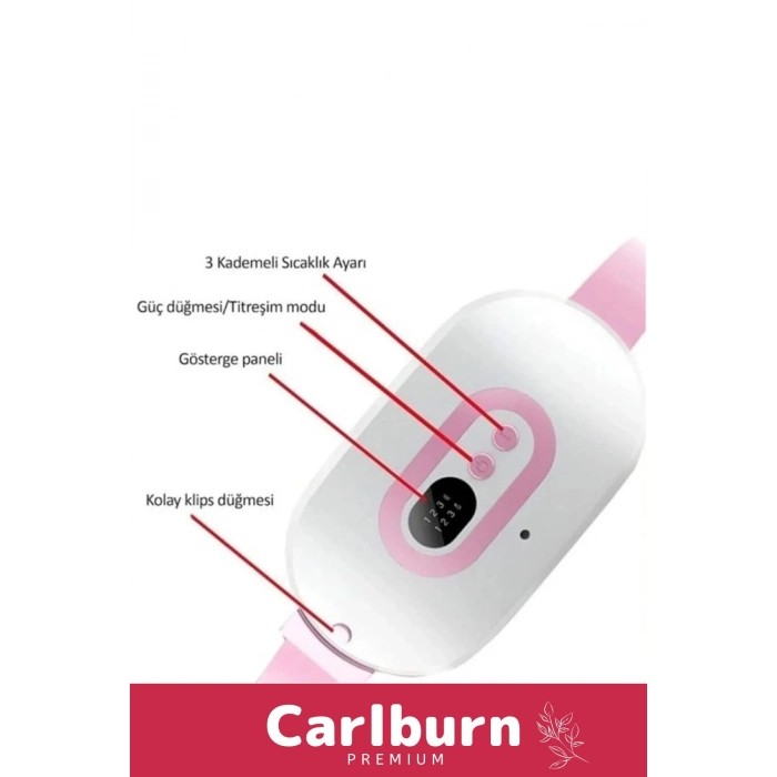 Premium Seri Titreşimli Taşınabilir Sıcak Tutan Regl Ağrıları Dijital Özel Gün Adet Bel Kemeri