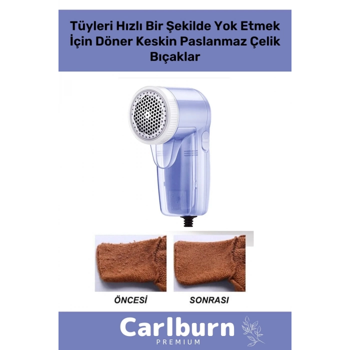 Özel Şarjlı Kablolu Tiftik Kazak Tüy Toz Takım Elbise Halı Otomatik Mavi Tüy Temizleme Makinesi