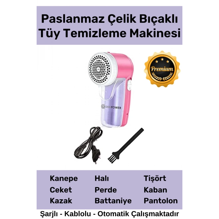 Özel Üretim Şarjlı Kablolu Tiftik Kazak Tüy Toz Takım Elbise Halı Otomatik Tüy Temizleme Makinesi