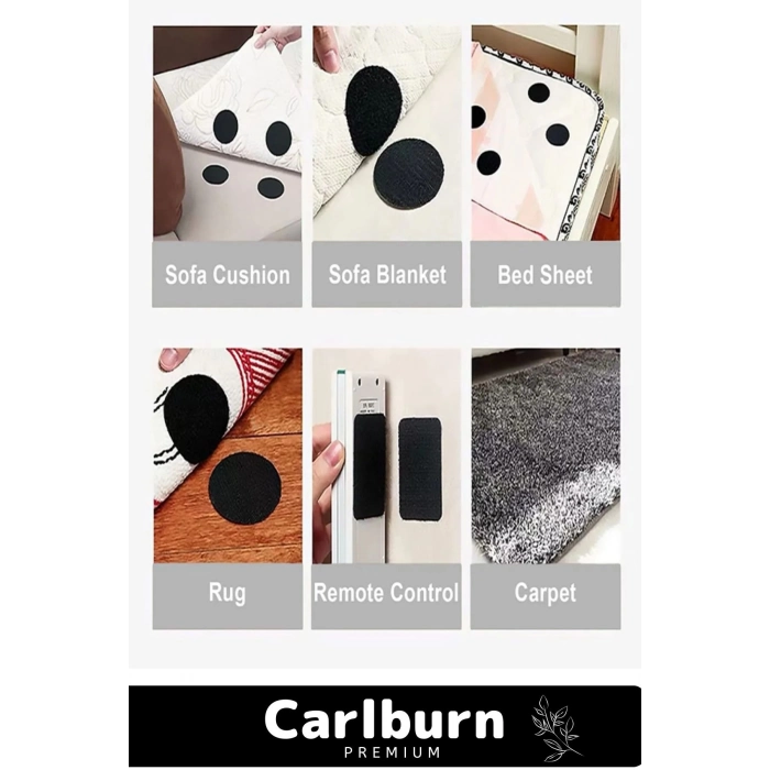 Premium Halı Kilim Sabitleyici Koltuk Kaydırmaz Kendinden Yapışkanlı Yıkanabilir 40 Adet Cırt Bant