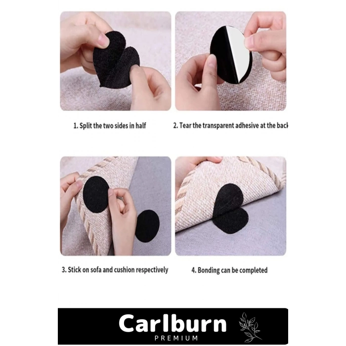 Premium Halı Kilim Sabitleyici Koltuk Kaydırmaz Kendinden Yapışkanlı Yıkanabilir 25 Adet Cırt Bant