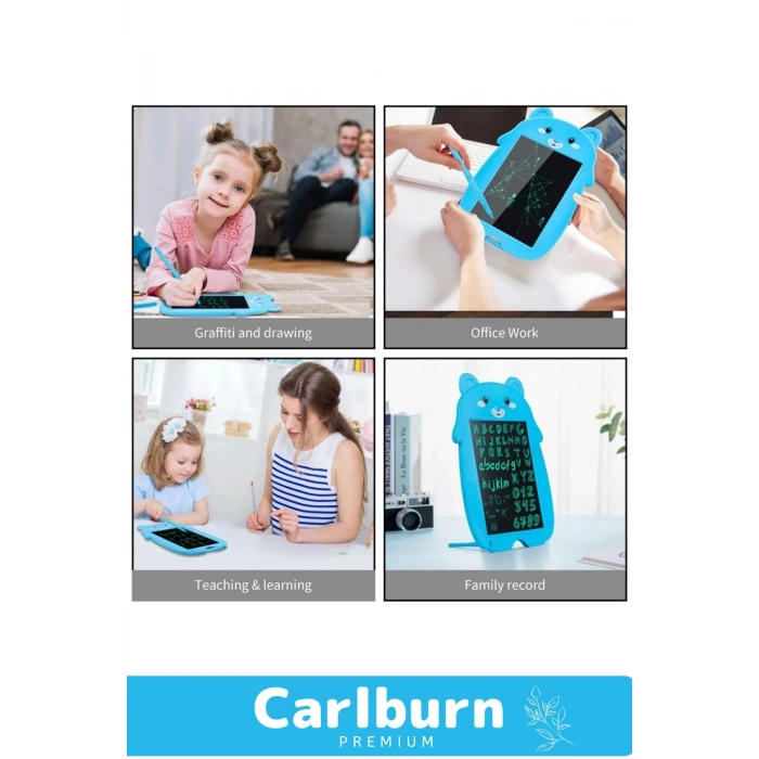 Lcd Ekranlı Kalemli Dijital Çizim Yazı Tahtası Boyama Resim Ayıcıklı Akıllı Tablet 8,5 Inç