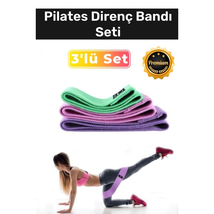 Özel Üretim Kaliteli Yumuşak Orta Sert Ebatlarında Dayanıklı Sağlam Loop Pilates Direnç Bandı Seti