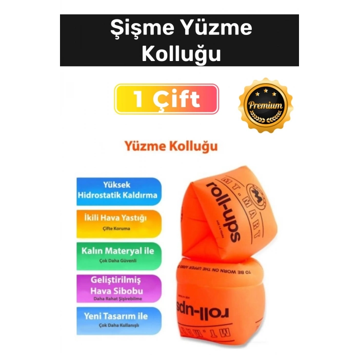 Özel Üretim Pvc Malzeme Kolu Saran Hava Yastıklı Her Yaşa Uygun Şişme Yüzme Kolluğu