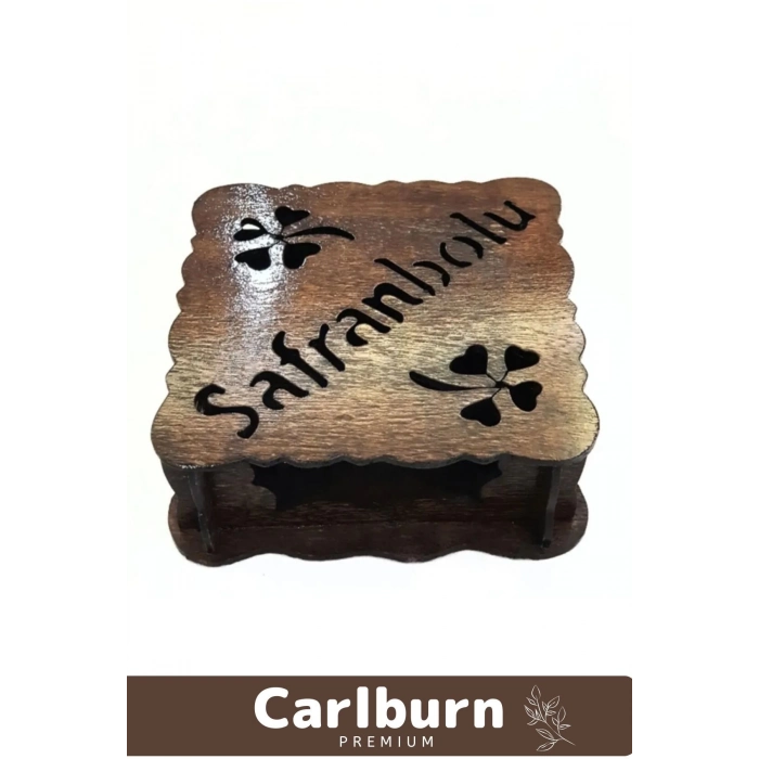 Premium Özel Üretim Ahşap Kavakkontra İmal Edilen Tasarım Safranbolu Kutu Peçetelik