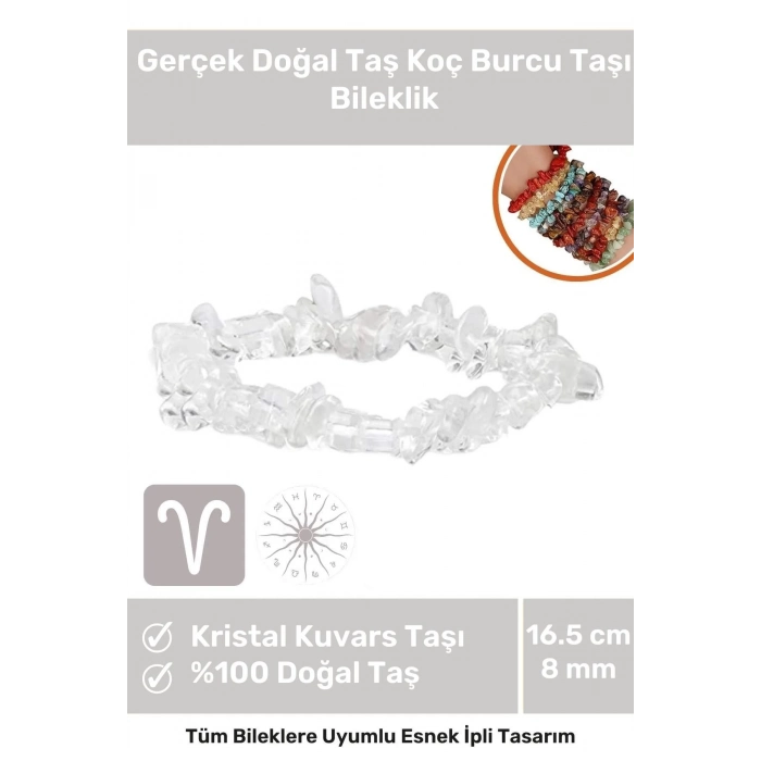 Premium Koç Burcu Enerjisini Yükselten Doğal Taş Bileklik Koç Burçları Burç Unisex Bileklik