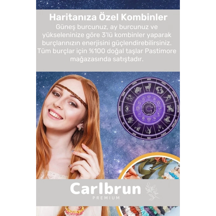 Premium Koç Burcu Enerjisini Yükselten Doğal Taş Bileklik Koç Burçları Burç Unisex Bileklik