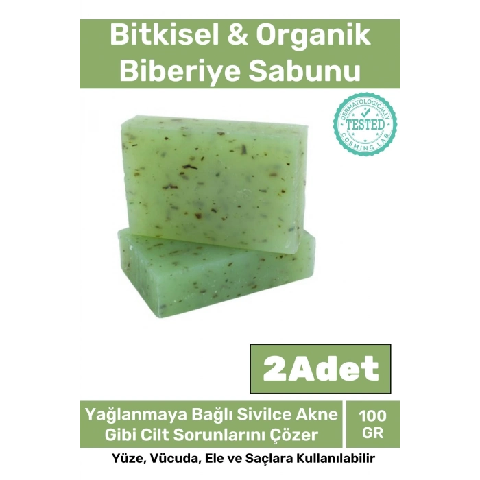 Özel Üretim %100 Doğal Koku Yüz Cilt Beyazlatıcı Organik Nemlendirici Biberiye Sabunu 2 Adet