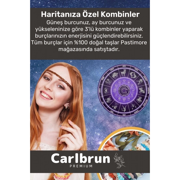 Premium İkizler Burcu Enerjisini Yükselten Doğal Taş Bileklik İkizler Burçları Burç Unisex Bileklik