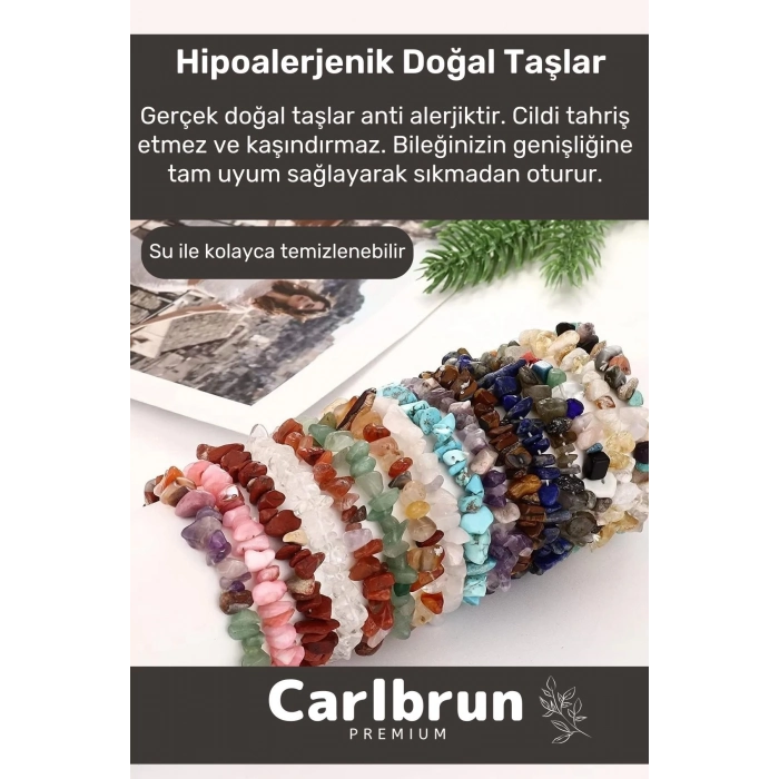 Premium İkizler Burcu Enerjisini Yükselten Doğal Taş Bileklik İkizler Burçları Burç Unisex Bileklik