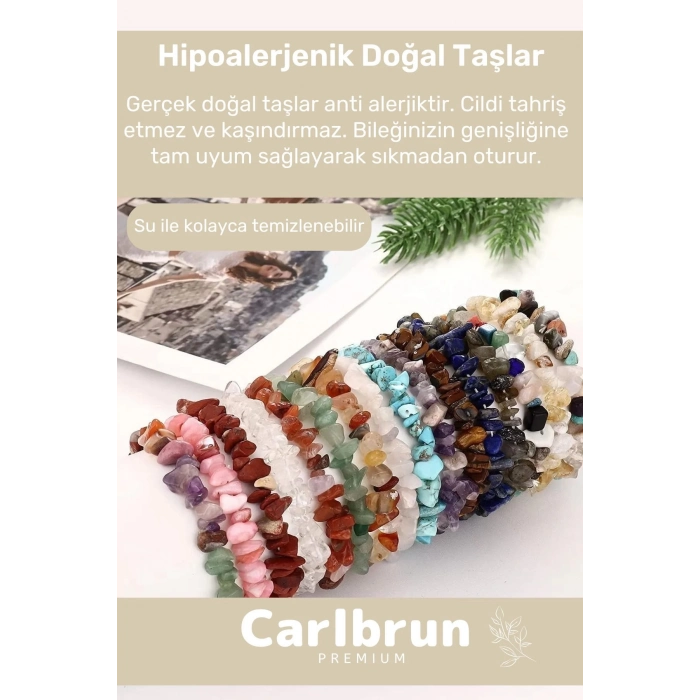 Premium Aslan Burcu Enerjisini Yükselten Doğal Taş Bileklik Aslan Burçları Burç Unisex Bileklik