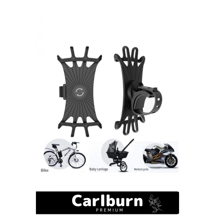 Premium Pratik Sök Çıkar Dayanıklı Esnek Ayarlanabilen Silikon Esnek Bisiklet Telefon Tutucu