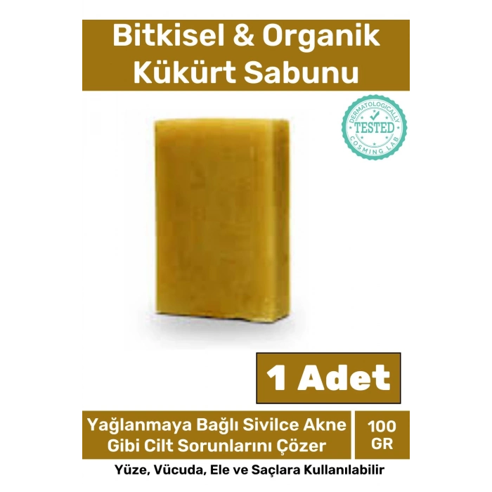Özel Üretim %100 Doğal Koku Yüz Cilt Beyazlatıcı Organik Nemlendirici Kükürt Sabunu 1 Adet
