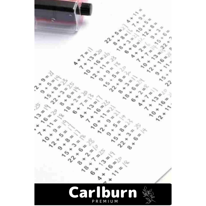 Özel Üretim Mürekkepli Test Alıştırma Matematik Çocuk Okul Toplama İşlemi Alıştırma Test Kaşesi