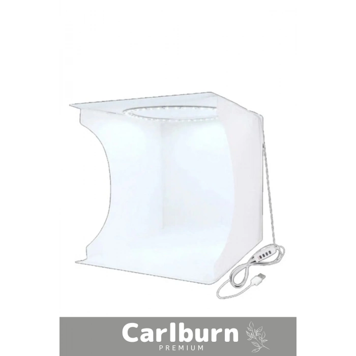 Premium Üretim Beyaz Led Işıklı Portatif Taşınabilir 23x24x23 Cm Ürün Fotoğraf Çekim Çadırı