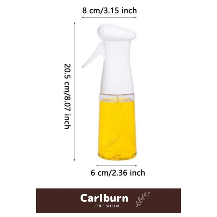 Deluxe Atomize Başlık Fan Şekilli Püskürtücü Bpa İçermeyen Plastik Sprey Cam Yağdanlık 200 ml 5 Adet