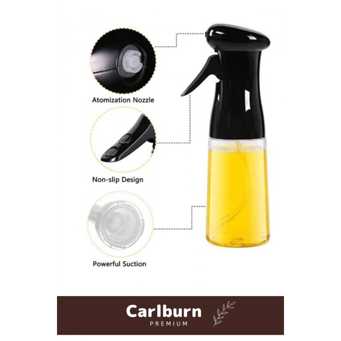 Deluxe Atomize Başlık Fan Şekilli Püskürtücü Bpa İçermeyen Plastik Sprey Cam Yağdanlık 200 Ml 3 Adet