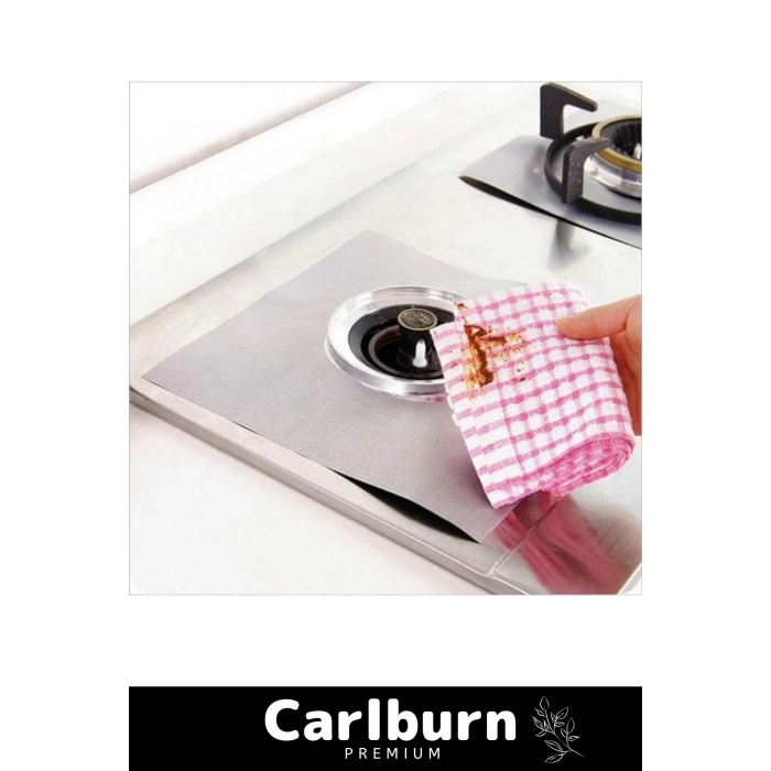 Premium Seri Yağ Kir Koruyucu İz Bırakmaz Kolay Temizlenir Ocak Koruyucu Alüminyum Ped Seti 5 Adet