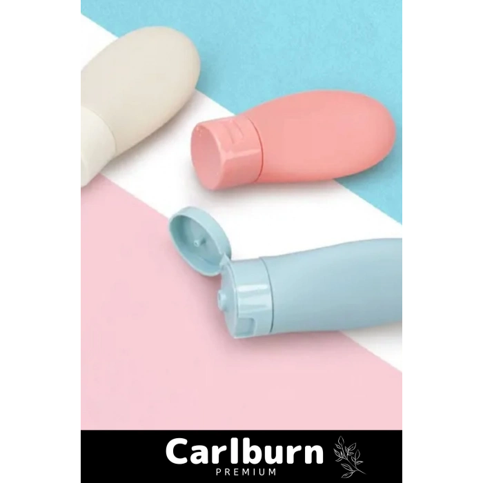 Premium Doldurulabilir Taşınabilir Krem Şampuan Jel 3 Adet 60ml Hijyenik Seyahat Tipi Banyo Seti