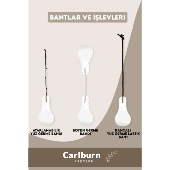 Özel Üretim Günlük Yüz Kaş Göz Vücut Boyun Kaz Ayağı İpli Gerdirme Bandı 3lü Set