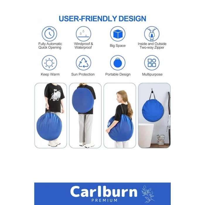 Premium Pencereli Fermuarlı Kamp Deniz Duş Pazar Giyinme Fotoğrafçı Iç Göstermeyen Prova Kabin Çadır