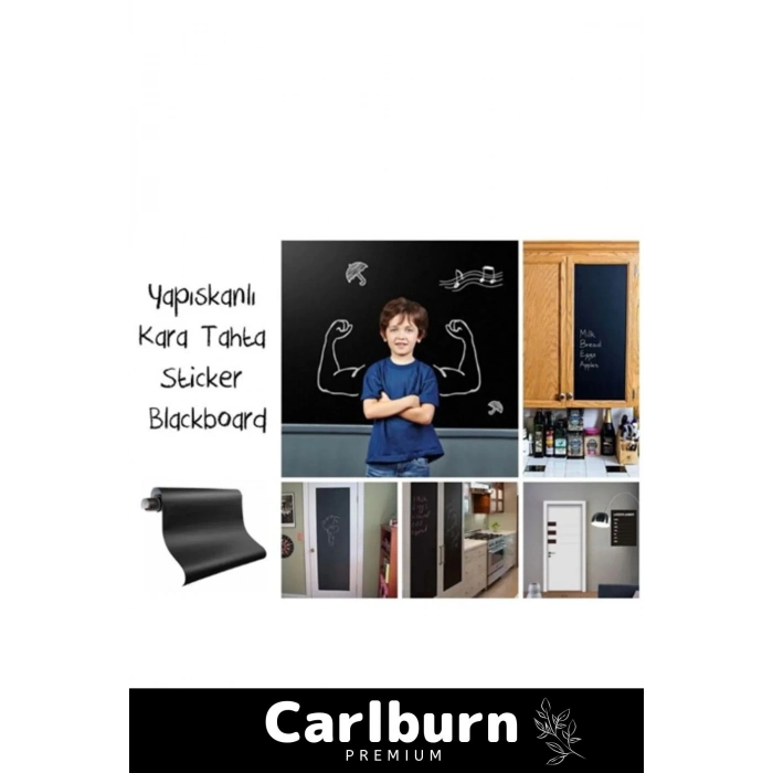 Özel Üretim Büyük Boy Kendinden Yapışkanlı Yaz Sil Rulo Yapışkanlı Kara Tahta Sticker Blackboard