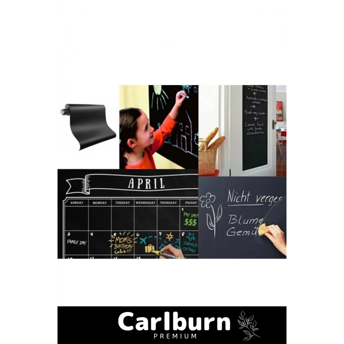 Özel Üretim Büyük Boy Kendinden Yapışkanlı Yaz Sil Rulo Yapışkanlı Kara Tahta Sticker Blackboard