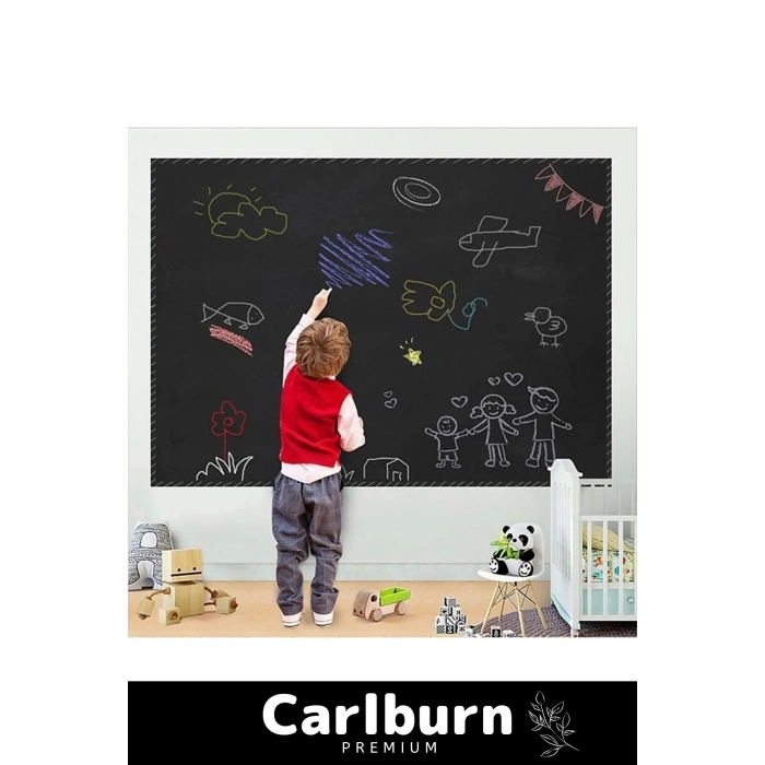 Özel Üretim Büyük Boy Kendinden Yapışkanlı Yaz Sil Rulo Yapışkanlı Kara Tahta Sticker Blackboard