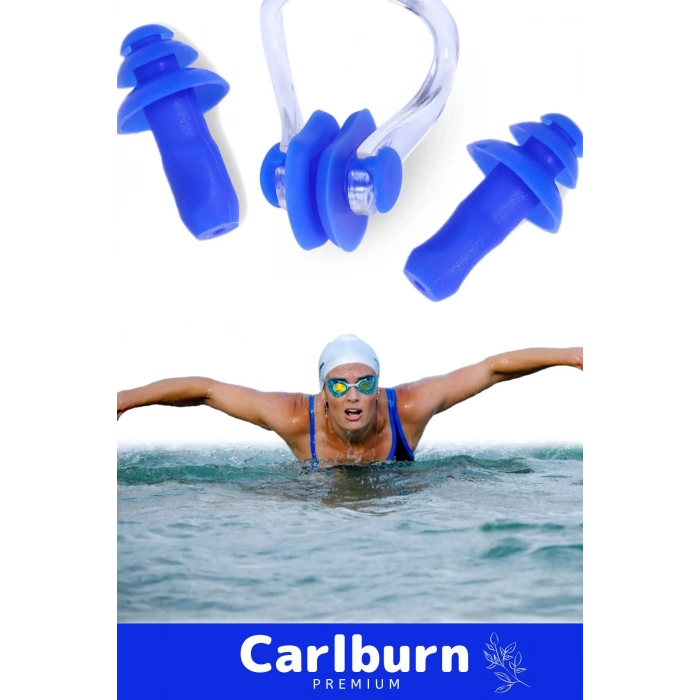 Özel Gürültü Azaltan Su Bloke Eden Silikon Yüzücü Su Geçirmez Deniz Kulak Burun Tıkayıcı Havuz Seti