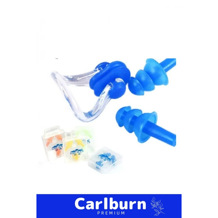 Özel Gürültü Azaltan Su Bloke Eden Silikon Yüzücü Su Geçirmez Deniz Kulak Burun Tıkayıcı Havuz Seti