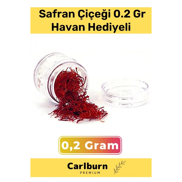 Premium Organik Özenle Toplanmış Dikkatle Ayrıştırılmış Safran Çiçeği 2 Gr - Havan