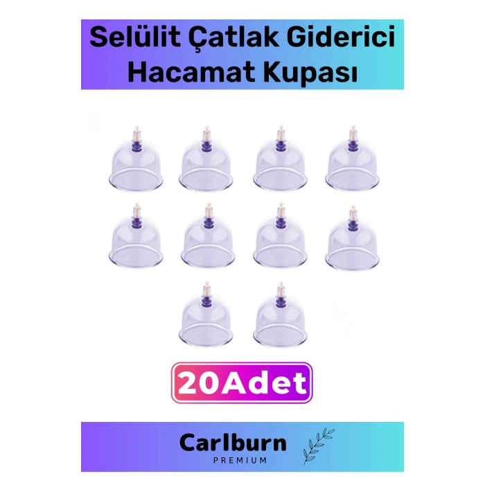 Premium Series Çatlak Vakumlu 7 Numara Hacamat Kupası 20 Adet
