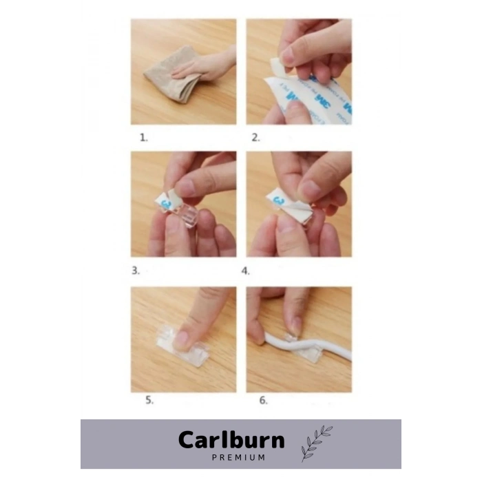 Özel Üretim Montaj Kötü Görüntü Engelleyici İz Bırakmaz Kablo Sabitleyici Klips Seti 20 Adet