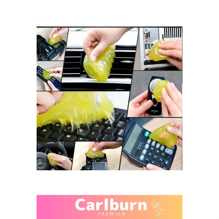 Premium Seri İz Bırakmaz Araba Klavye Klima Telefon Kumanda Toz Alma Oto Temizleme Jeli Hamuru