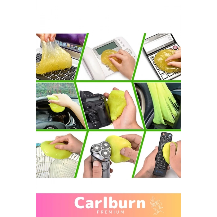 Premium Seri İz Bırakmaz Araba Klavye Klima Telefon Kumanda Toz Alma Oto Temizleme Jeli Hamuru