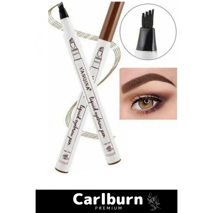 Özel Üretim Suya Dayanıklı Kalıcı Kolay Uygulanır 4 Mikro Uçlu Kaş Kalem Şekillendirme Boyama Rimeli