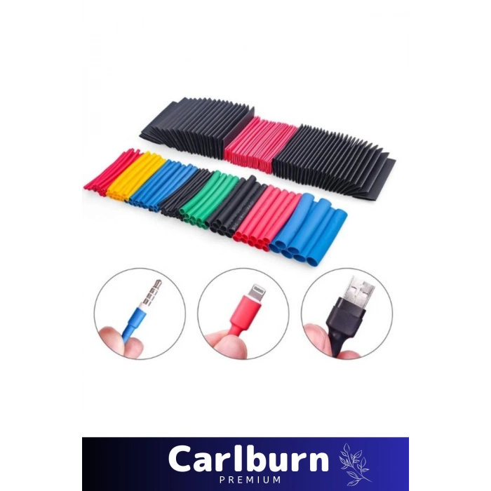 Özel Üretim Isıya Dayanıklı Renkli Telefon Şarj Yalıtım Amaçlı Kablo Koruyucu Makaron Seti 560 Parça