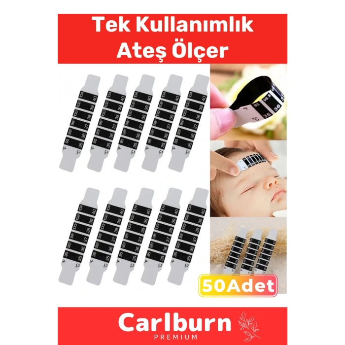 Özel Üretim Hızlı Güvenilir Şerit Bükülebilir Taşınabilir Tek Kullanımlık Ateş Ölçer - 50 Adet