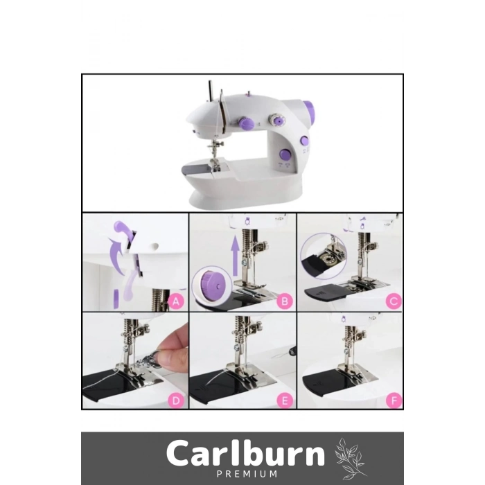 Pratik Taşınabilir Elektrikli Seyahat Kamp Hız Ayarlı Kademeli Otomatik Mini Pedallı Dikiş Makinesi