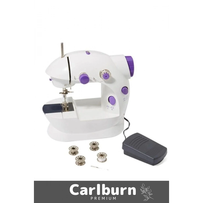 Pratik Taşınabilir Elektrikli Seyahat Kamp Hız Ayarlı Kademeli Otomatik Mini Pedallı Dikiş Makinesi