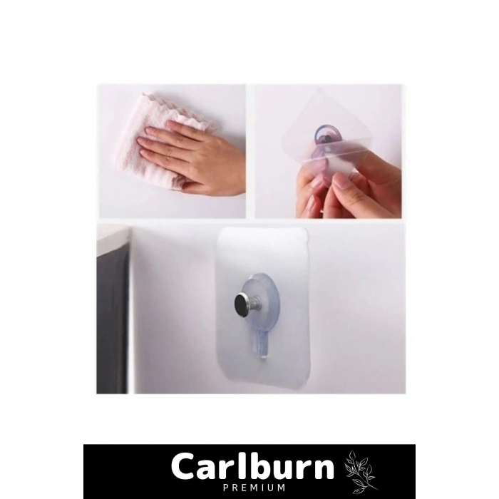 Özel Üretim Süper Güçlü Yapışkan Kanca İz Bırakmaz Paslanmaz Çelik Ultra Güçlü Vantuzlu Askı 5 Adet