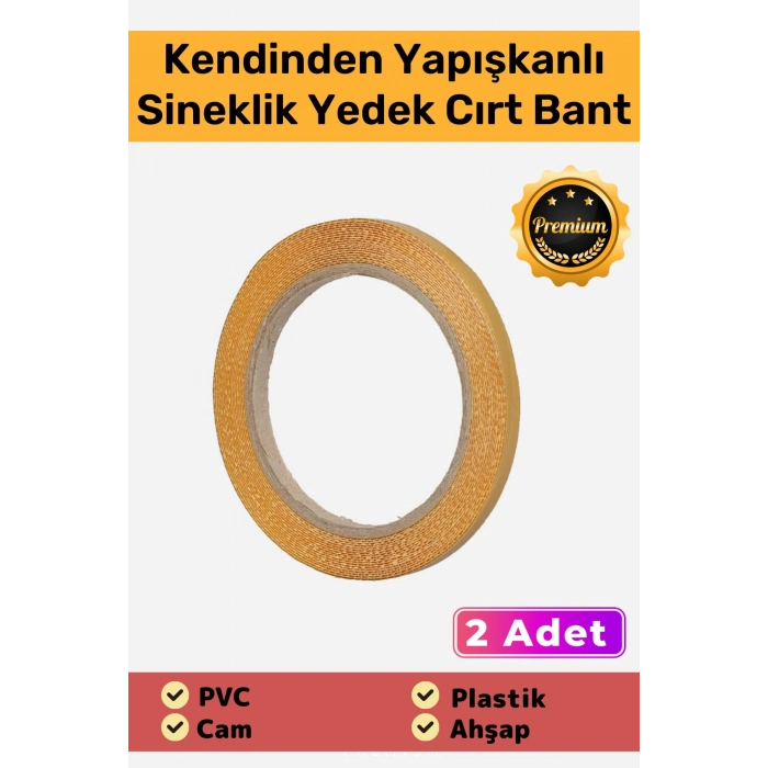 Süper Güçlü İz Bırakmayan Kendinden Yapışkanlık Ahşap A Kalite Sineklik Yedek Cırt Bant 4mt - 2 Adet