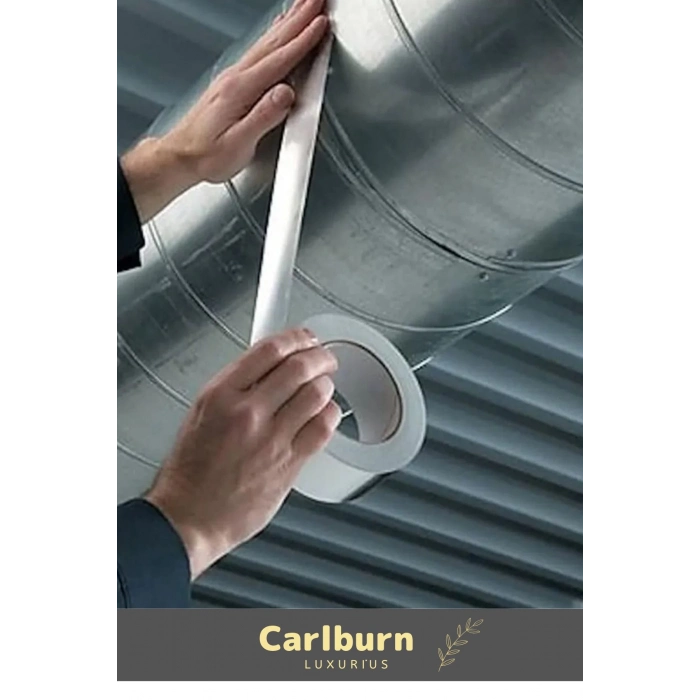 Özel Suya Sıcaklığa Dayanıklı Tamir Soba Boru Yama Alüminyum Yanmaz Folyo Bant 44mm 10mt - 3 Adet