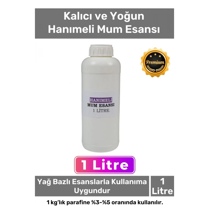 Özel Üretim Kalıcı Yoğun Yağ Bazlı Tüm Ürünlerle Kullanıma Uygun Hamam Hanımeli Mum Esansı 1 LT