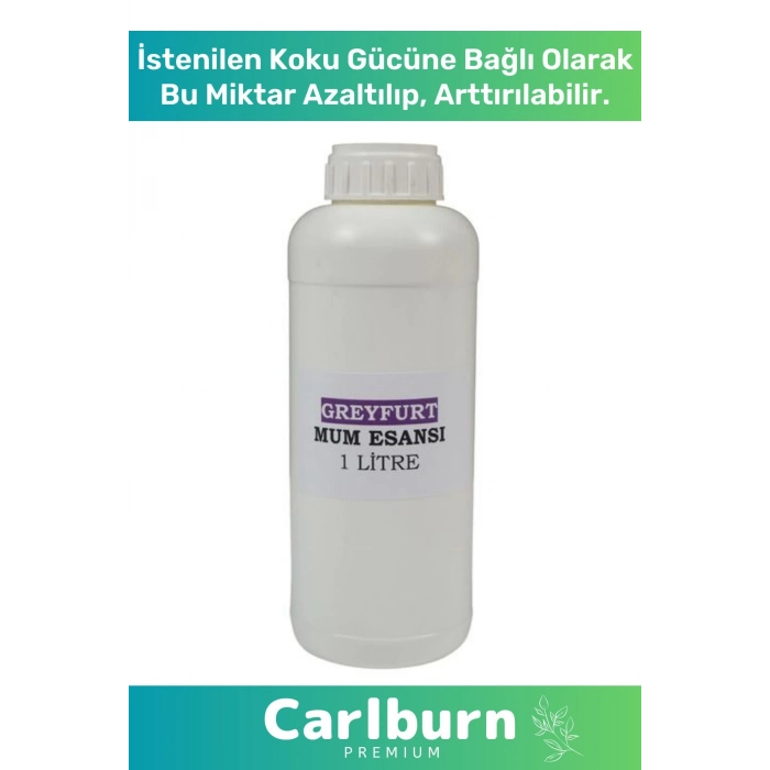 Özel Üretim Kalıcı Yoğun Kaliteli Yağ Bazlı Tüm Ürünlerle Kullanıma Uygun Greyfurt Mum Esansı 3 LT